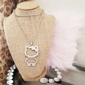 Hello Kitty Rhinestone Necklace New